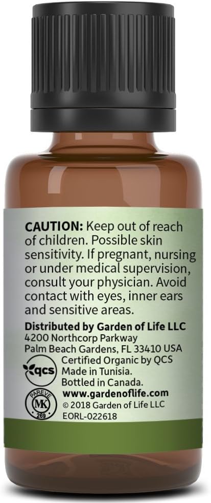 Garden of Life Rosemary Essential Oil – 100% Pure Essential Oil for Diffuser, Aromatherapy, Meditation, Stimulating and Refreshing, USDA Organic, Non-GMO, 0.5 fl oz