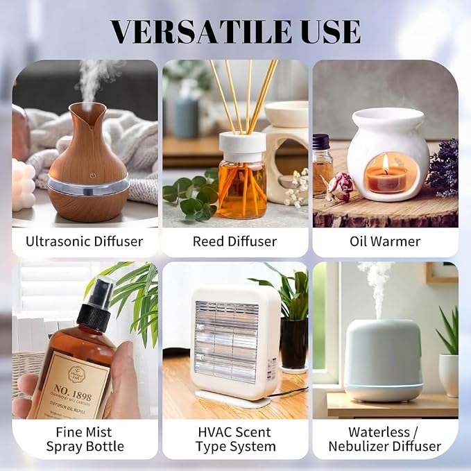 Luxury Hotel Scent Reed Diffuser Oil Refill(8.5 FL oz) | No.1898 Hotel Collection Diffuser Oil Inspired by Ritz Carlton for Home&Office| Long-Lasting for Machine, Room Spray, Air Freshener, HVAC