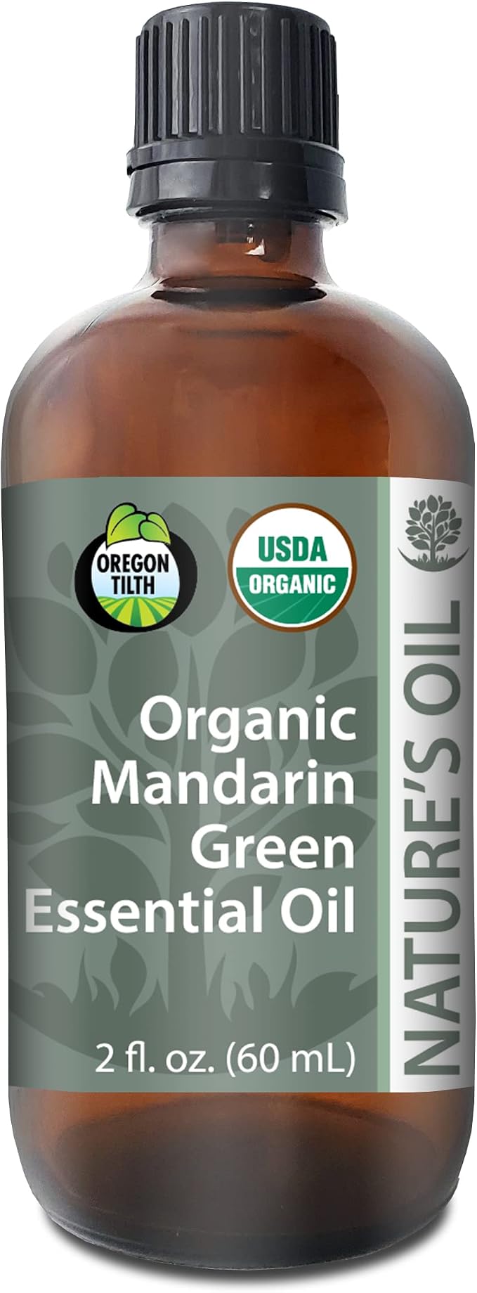 Nature's Oil 100% Pure Certified Organic Mandarin Green Essential Oil - 60ml