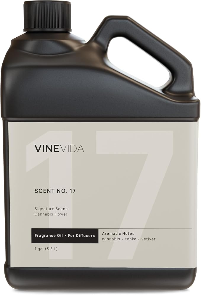 VINEVIDA [128 Fl Oz] Cannabis Flower Fragrance Oil for Cold Air Diffusers, Essential Oils for Diffuser Oil Refill & Air Freshener Room Spray