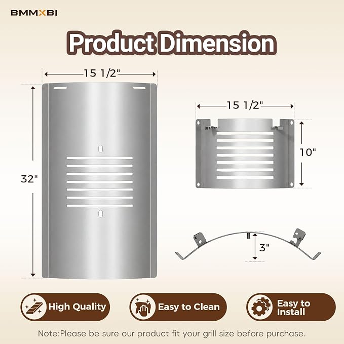 Flame Broiler Slide Cover Bottom Kit, Replacement for Pit Boss PB1000, PB1100, PB1150, PB1600 Series Pellet Grill,for Pit Boss Smoker Grill Replacement Parts PB1100PS1, PB1100PS1-W007