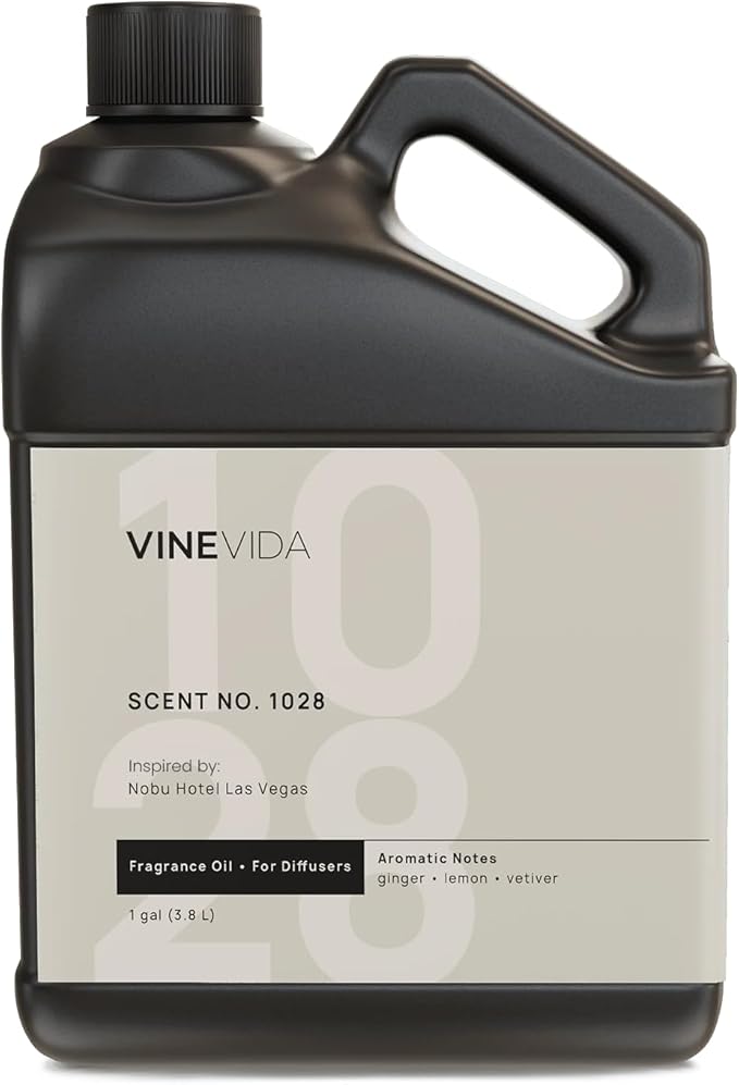 VINEVIDA Scent NO. 1028 Fragrance Oil for Cold Air Diffusers - 1 Gallon (8lbs) - Inspired by: Nobu Hotel Las Vegas Hotel Fragrance Diffuser Oil - Hotel Scents for Home - Diffuser Oil