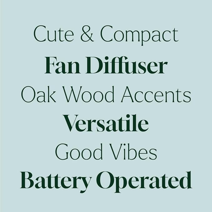 Plant Therapy Home AuraDrop Fan Diffuser - Designed for Easy, Everyday Use, Gentle Airflow from Built in Fan, Color-Changing Light Feature