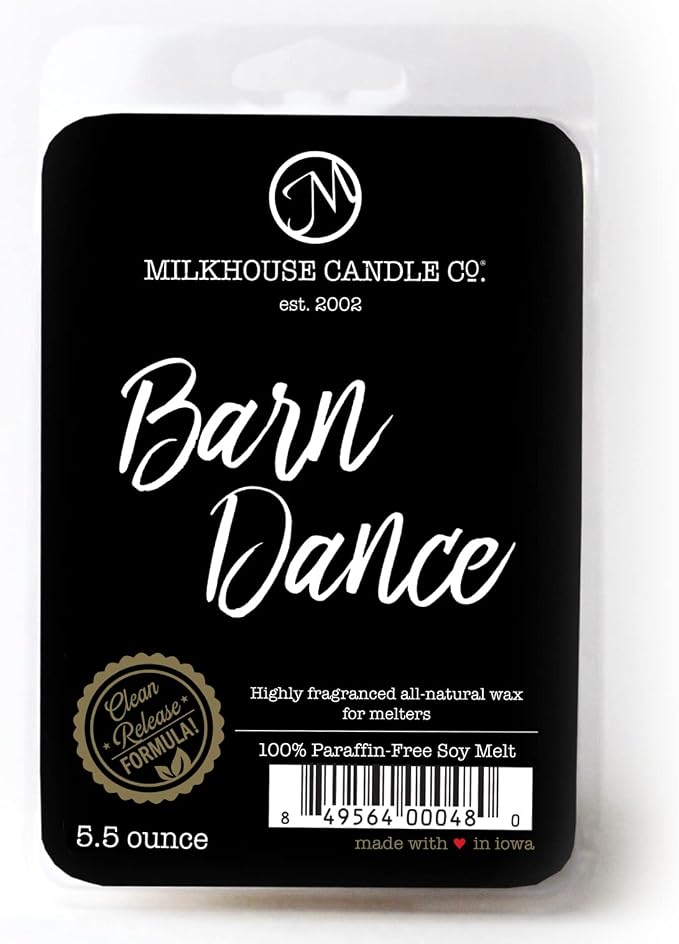 Milkhouse Candle Company Barn Dance Soy Wax Melts - Bergamot | Patchouli Leaves | Sandalwood Scented - 5.5 oz, Hand-Poured, Made in the USA