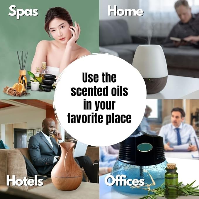 Cleaning Concentrated 2.0 Fl Oz Fragrances Pack, Spearmint, Pine, Fresh Linen & Eucalyptus, for Use in Water Vacuums Like Hyla, Rainbow, Diffusers, Aromatherapy, Not Made by Rexair or Rainbow