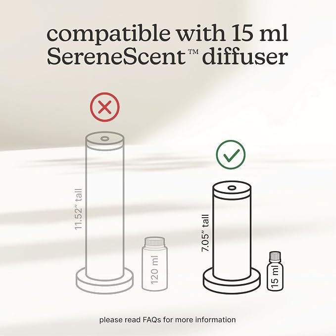 Homedics SereneScent Waterless Diffuser Oil Refill — Velvet Wood & Oud (15ml). Compatible with Compact SereneScent Diffusers. Dark & Woody Home Fragrance. Plug & Play