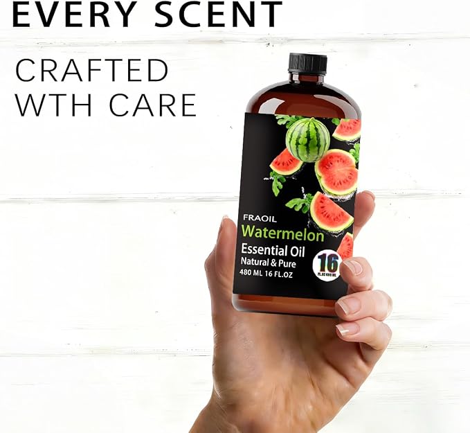 Watermelon Essential Oil, Watermelon Oil 16 Fl Oz 480ML for Diffuser Humidifier Yoga Cleaning DIY Candle Soap Making Essential Oils