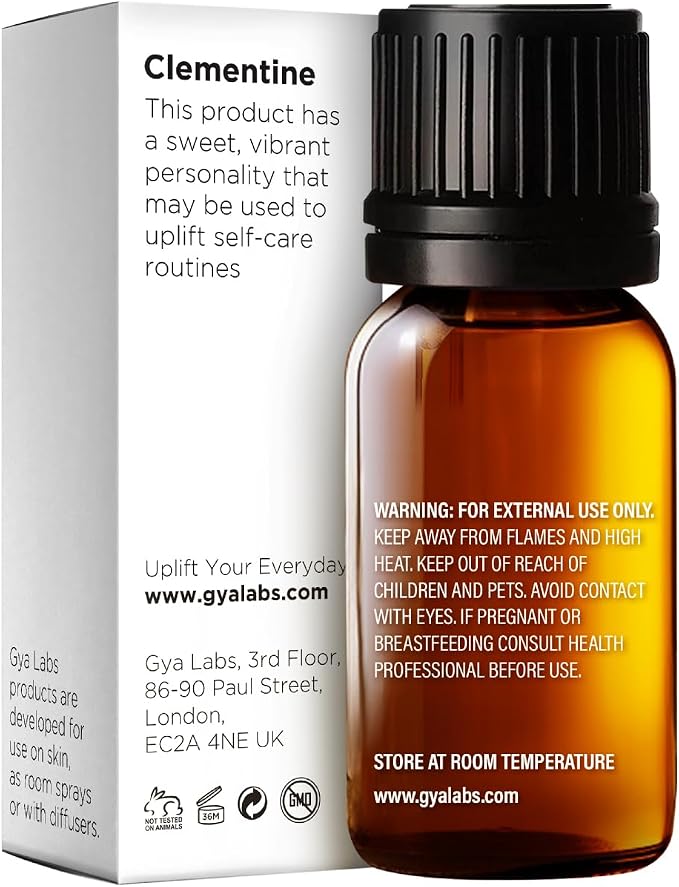 100% Pure Clementine Essential Oil - 0.34 Fl Oz - Clementine Oil for Hair, Skin, Diffuser, Aromatherapy & DIY Candle Making Scent