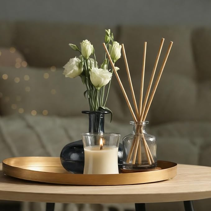 400 Pcs Reed Diffuser Sticks Natural Rattan Wood Sticks Essential Oil Aroma Diffuser Replacements Refill Sticks Scented Oil Sticks for Aroma Fragrance Aromatherapy Home Fragrance