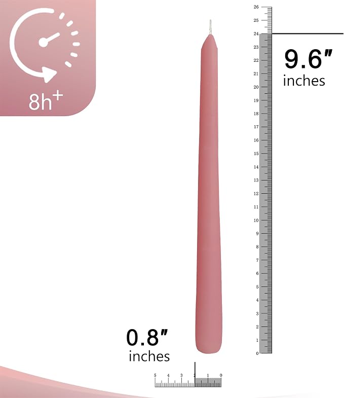 Scented Candle Taper Candlesticks,10 Inches Pink Tapered Candles Rose Candle Sticks Colorful Candlestick for Wedding Home Party Dinner,Pack of 6 (8D6PC-PIKMIX)