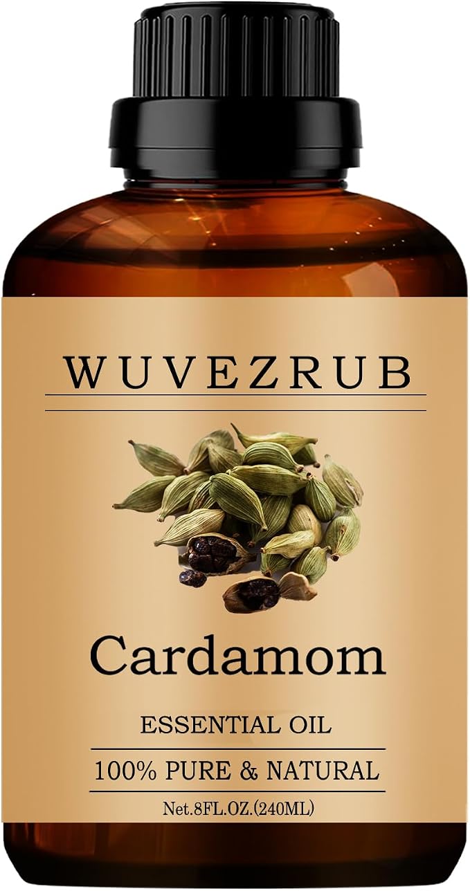 Cardamom Essential Oils, 240ML Pure and Natural Essential Oil for Aromatherapy Diffuser - Cardamom /8 Fl Oz
