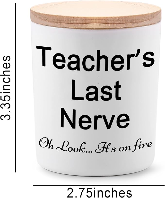 BFJLIFE Teacher Gifts for Women Funny Unique Novelty Music Preschool Dance Teacher Appreciation Gift for Christmas Lavender Scented Soy Candles