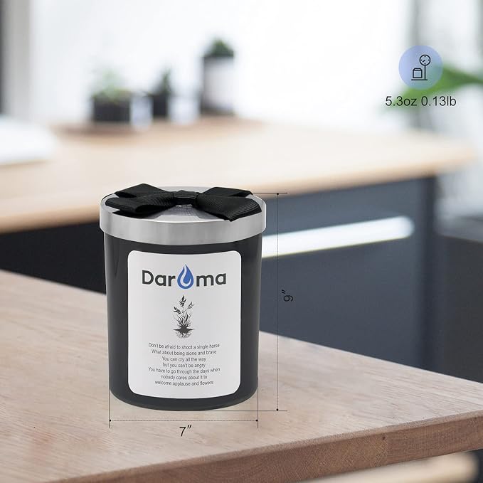 Scented Jar Candle, Daroma Aromatherapy Candle with 100% Natural Soy Wax and Essential Oil, Long Burning Candle, Relaxing for Bath, Yoga, Work, Holiday Gifts for Birthday, Christmas, Encounter Ocean