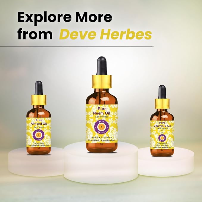 Deve Herbes Mustard Oil (Brassica juncea) | Cold Pressed | Pure | Natural | Undiluted | for Diluting Essential Oils | for Hair, Skin & Massage | Non-Sticky| Lightweight| Men & Women | 100ml (3.38 oz)