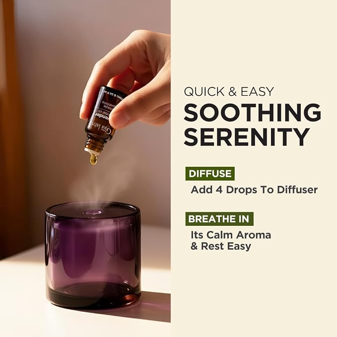Gya Labs Lavender Essential Oil for Aromatherapy – 0.34 Fl Oz – Premium Grade Essential Oils for Diffuser, Aromatherapy, Hair Care, Skin Care, Body, Massage & DIY Candle Making Scents (Pack of 2)