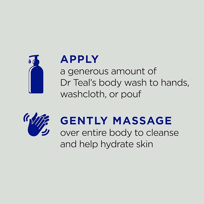 Dr Teal's Body Wash with Pure Epsom Salt, Cannabis Sativa Hemp Seed Oil, 24 fl oz (Pack of 2)