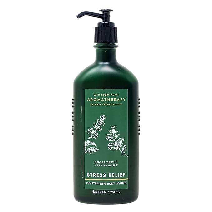 Bath & Body Works Aromatherapy Stress Relief EUCALYPTUS + SPEARMINT Gold Woven Basket 5 Piece Gift Set - Body Lotion - Body Wash + Foam Bath - Body Oil - Shower Steamers - Essential Oil Mist