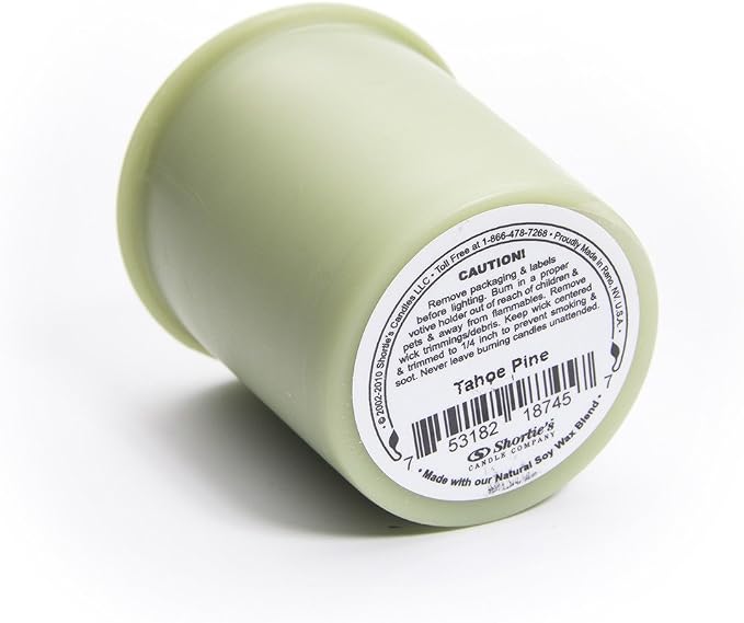 Tahoe Pine Soy Votive Candles - Scented with Essential & Natural Oils - 6 Green Natural Votive Candle Refills - Fresh & Clean Collection