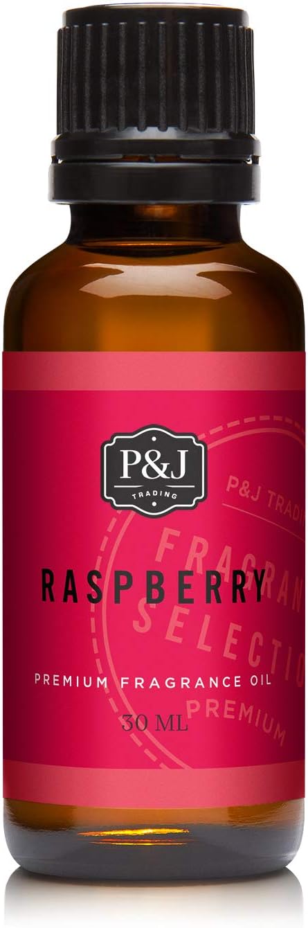 P&J Fragrance Oil - Raspberry Oil 30ml - Candle Scents, Soap Making, Diffuser Oil, Fresh Scents