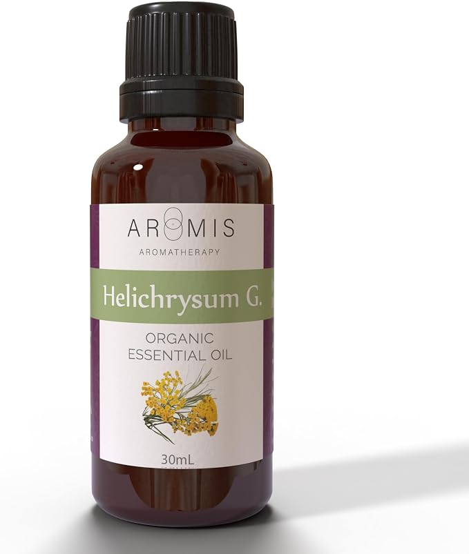 ArOmis Organic Helichrysum Gymnocephalum Essential Oil - Helichrysum G. - Unique Curcumene and Eugenol-Rich Aroma - 100% Pure & Undiluted - 30ml (1 fl oz)