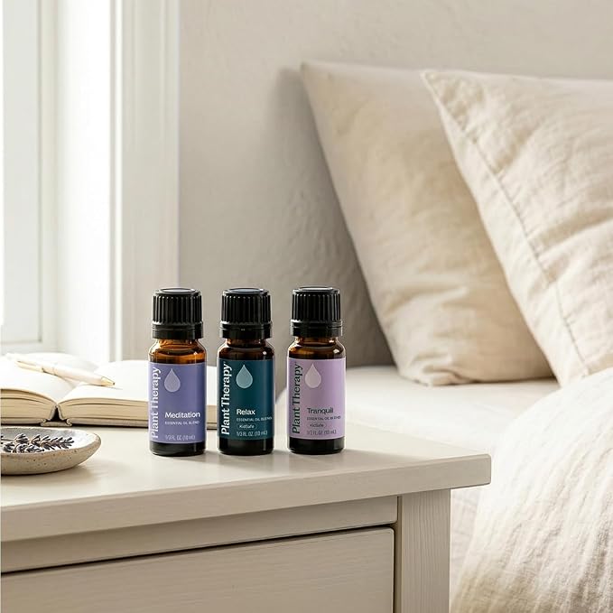 Plant Therapy Relaxation Essential Oil Blend Set 100% Pure, Undiluted, Calming Aromatherapy, Stress Relief, Restful Sleep