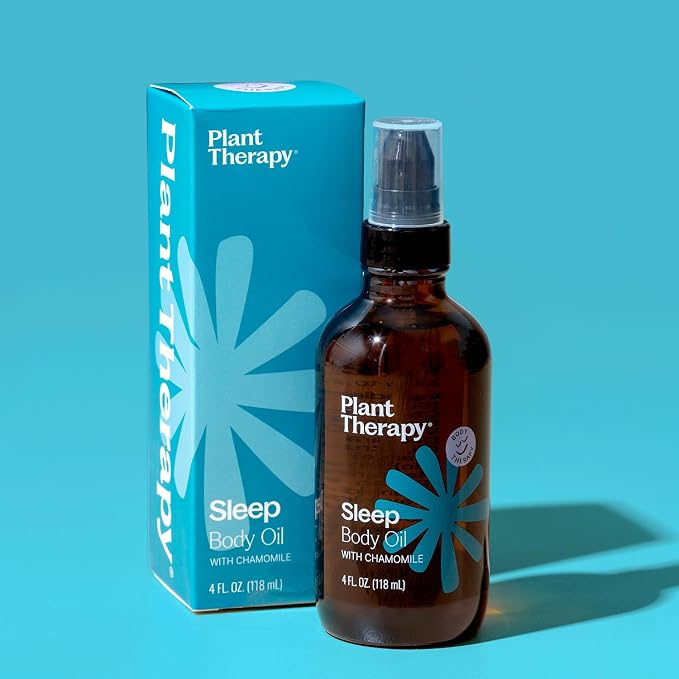 Plant Therapy Sleep Body Oil with Chamomile 4 oz Promotes a Good Night's Rest, Calms a Restless Mind & Body, Softens & Nourishes Skin