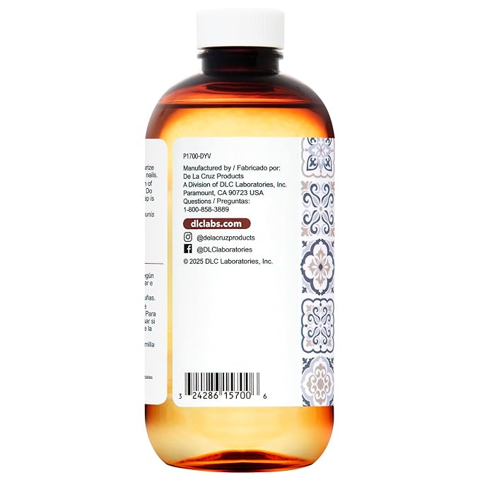 De La Cruz® Castor Infused with Rosemary Essential Oil, Hair and Skin Oil Blend 8 FL. OZ. (236 mL)