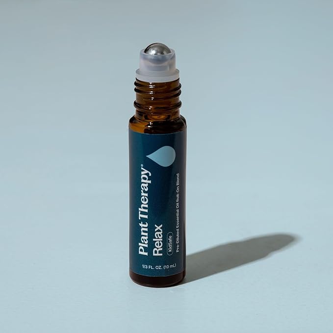 Plant Therapy Relax Essential Oil Blend Pre-Diluted Roll On 10 mL (1/3 oz) 100% Pure, Natural Aromatherapy for Stress Relief and Better Sleep