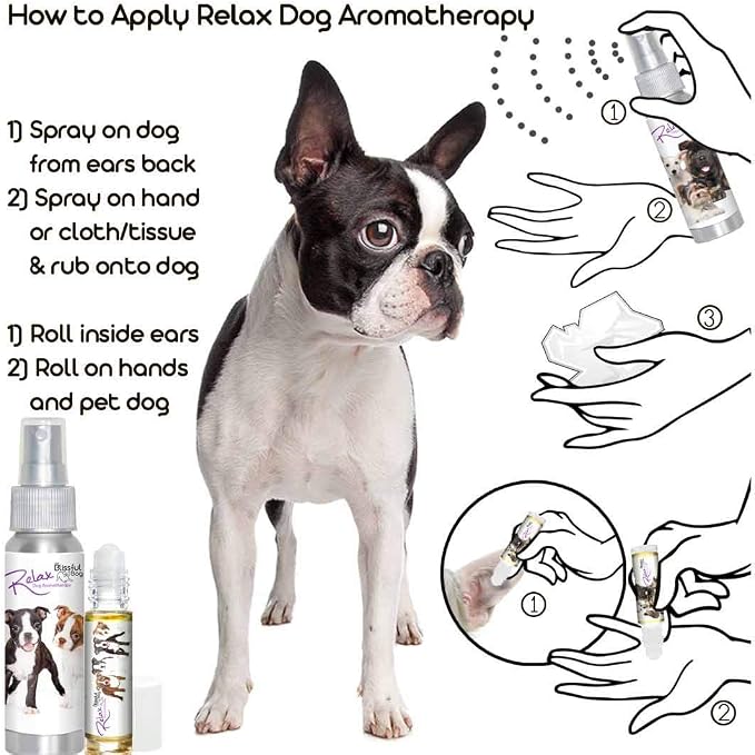 The Blissful Dog Boston Terrier Relax Dog Aromatherapy Spray for Your Dog's Anxiety