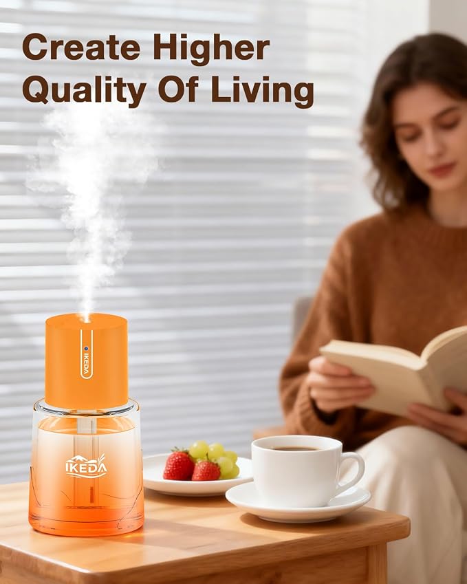 Smart Car Aroma Diffuser | 100ml Essential Oil Diffuser with Lavender Scent | 3-Mode Car Diffuser |Strong Scent Car Freshener | Car Air Fresheners for Men Women (Orange)