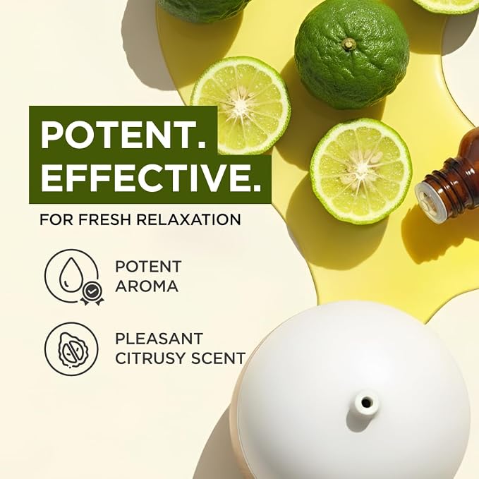 100% Pure Bergamot Essential Oil - 0.34 Fl Oz - Bergamot Oil for Hair, Skin, Diffuser, Aromatherapy & DIY Candle Making Scent