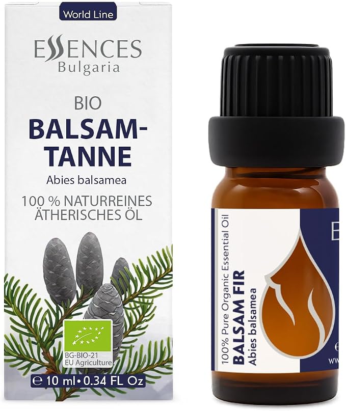 Essences Bulgaria Balsam Fir Essential Oil 10ml (0.34 Fl Oz) | Abies balsamea | 100% Pure, Natural, Undiluted | Aromatherapy, Cosmetics | Non-GMO, Cruelty-Free