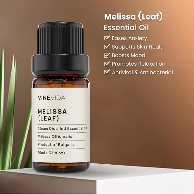 VINEVIDA Melissa Leaf Essential Oil 10 mL - Pure, Undiluted