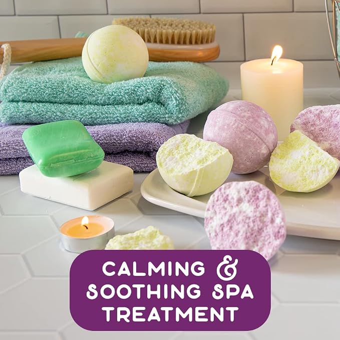 Purple Canyon Bath Bomb Set for Women | Relaxing Lavender and Natural Mint Eucalyptus Bath Bomb Gift Set for Women | Great for Moisturizing Skin, Relaxation, and Energy