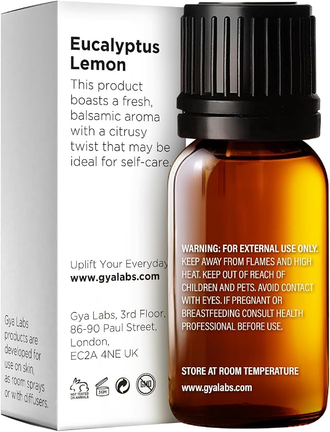 100% Pure Eucalyptus Lemon Essential Oil - 0.34 Fl Oz - Eucalyptus Lemon Oil for Hair, Skin, Diffuser, Aromatherapy & DIY Candle Making Scent
