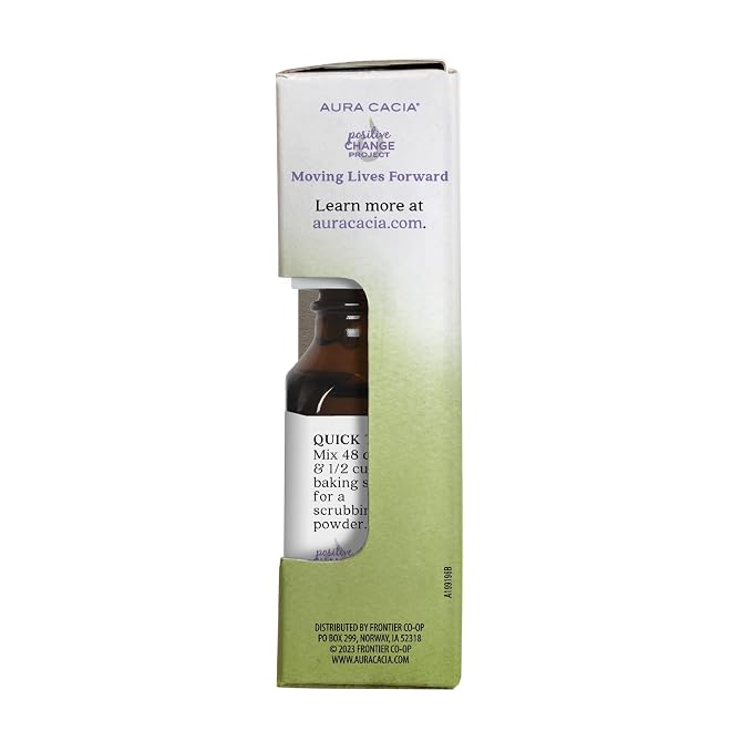 Aura Cacia 100% Pure Tea Tree Essential Oil, 100% Pure Therapeutic Grade, 15 ml in Box, Melaleuca alternifolia (Pack of 2)
