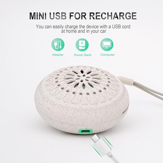 Travel Sized Portable Mini Diffuser for Essential Oils Multifunction Waterless No Sound Mini Aromatherapy Diffuser for Bedroom Office Baby Room Car Aromatherapy