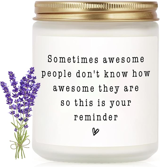 Gifts for Women Men, Birthday Gifts for Women, Friendship, Relaxation, Thank You, Inspirational Gift, Graduation Gift for Woman Man Friend Teacher Mom Girlfriend Sister Bestie, Lavender Candle 7Oz