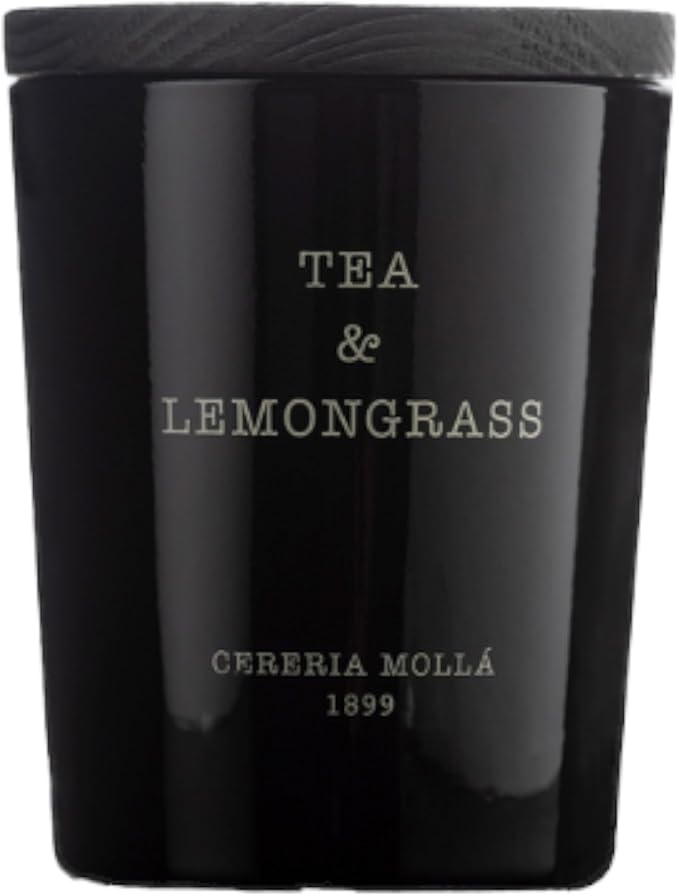 Cereria Molla Scented Candle Travel Size 2.4 oz - Luxury Home Fragrances - Handmade EU (Tea & Lemongrass)