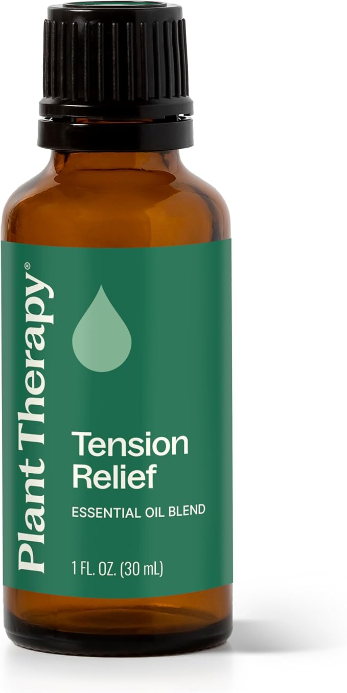 Plant Therapy Tension Relief Essential Oil Blend 30 mL (1 oz) 100% Pure, Undiluted, Tension Headache Relief