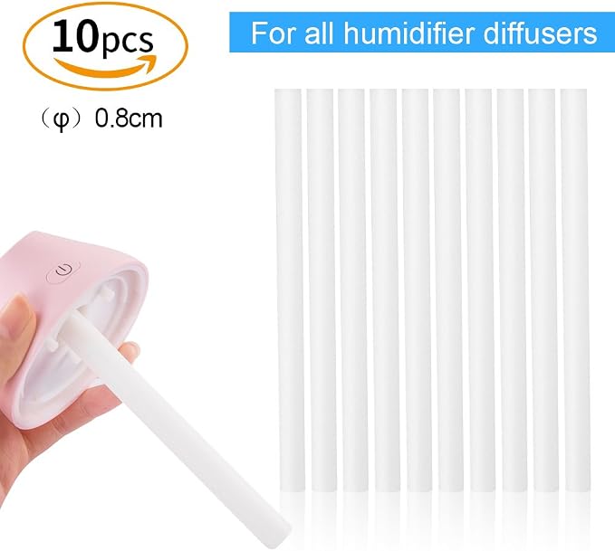 Haofy Humidifier Filters Sticks 0.28"x5.12" Cotton Filter Wicks for Mini Portable USB Humidifier Replacement Essential Oil Diffusers Home Office Bedroom Travel