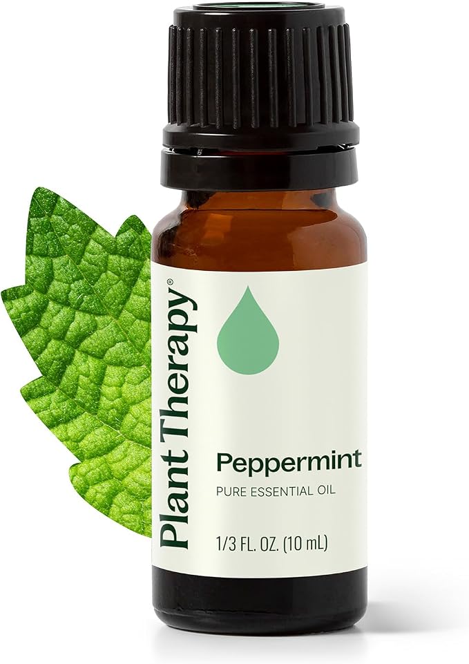 Plant Therapy Peppermint Essential Oil 10 mL (1/3 oz) 100% Pure, Undiluted, Natural Aromatherapy for Diffuser & Topical Use, Digestion, Respiratory, & Massage, Peppermint Oil for Skin & Hair