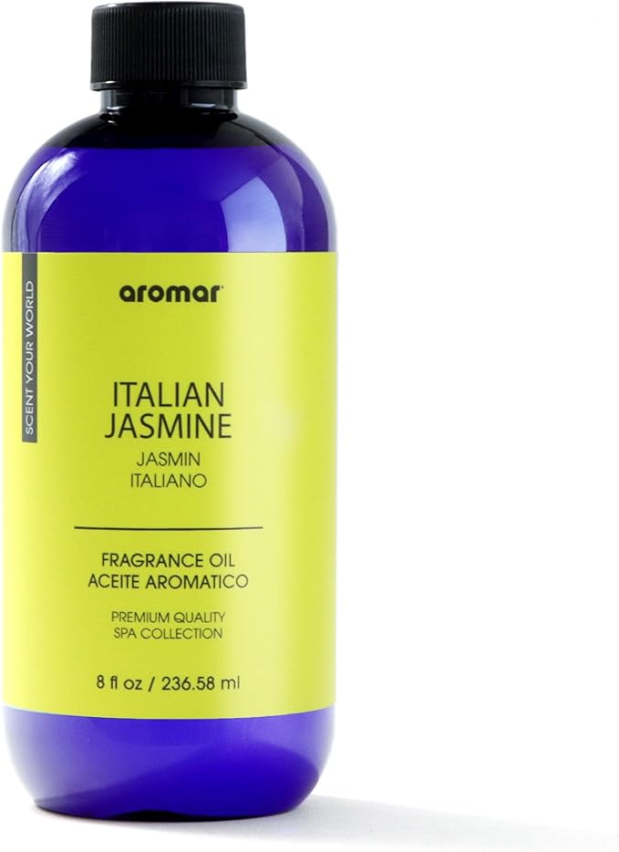 AROMAR Premium Fragrance Oil, Long-Lasting, Refreshing Uplifting Aroma for Aromatherapy, Relaxation & Household Uses. talian Jasmine - 8oz