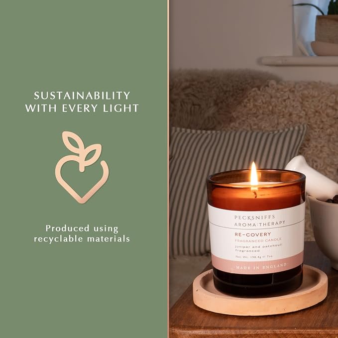 Pecksniff's Amber Re-Covery Aroma Therapy Candle | 1 Wick, 184g/6.49oz