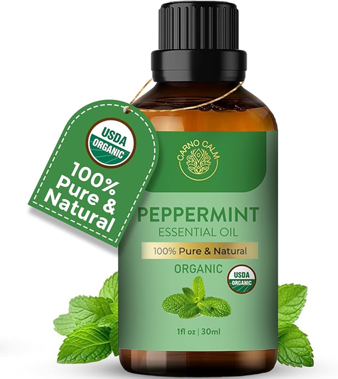 Peppermint Essential Oil | USDA Certified Organic Peppermint Oil | for Skin and Hair | Great Aroma for Diffuser and Aromatherapy | 30 ML