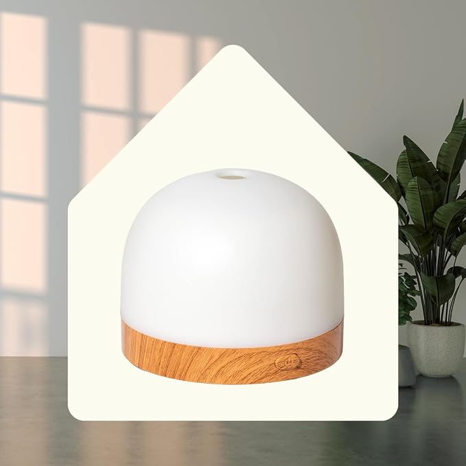 Plant Therapy Home AuraDrop Fan Diffuser - Designed for Easy, Everyday Use, Gentle Airflow from Built in Fan, Color-Changing Light Feature