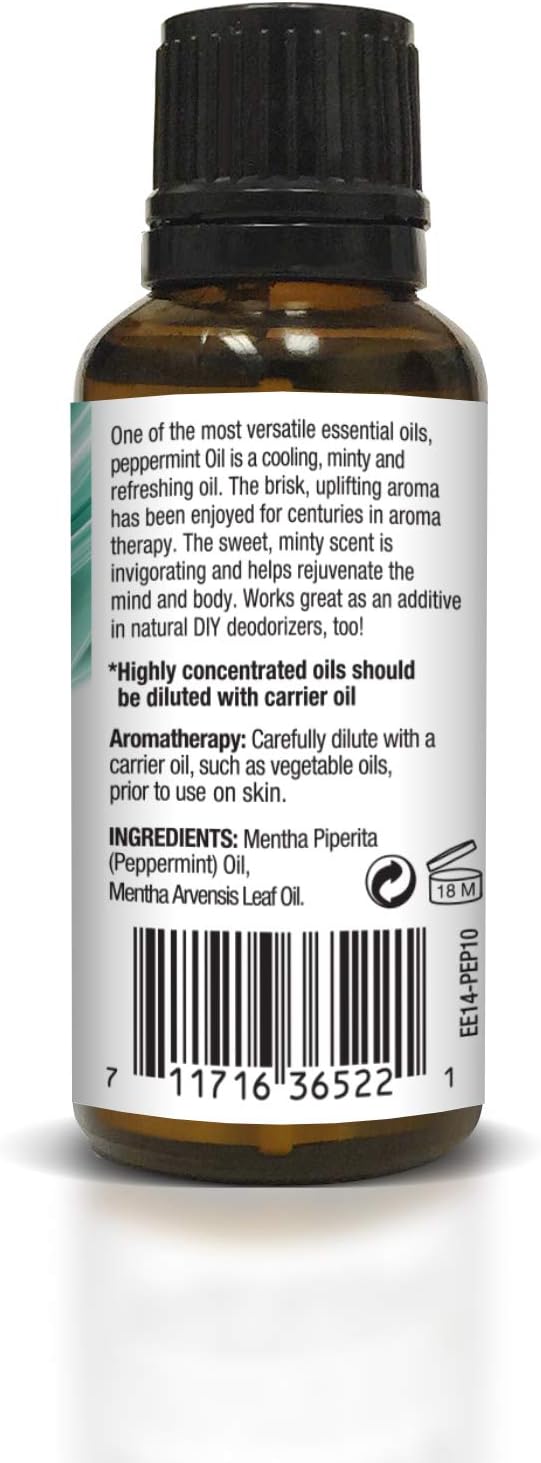 Ethereal Nature 100% Pure Oil, Peppermint, 1.01 Fluid Ounce