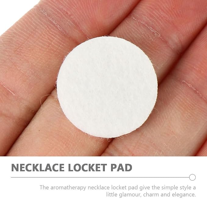 EXCEART 120Pcs Replaceable Aromatherapy Pads 0.88In Diffuser Cotton Pads for Essential Oil Necklace and Home Fragrance Accessories