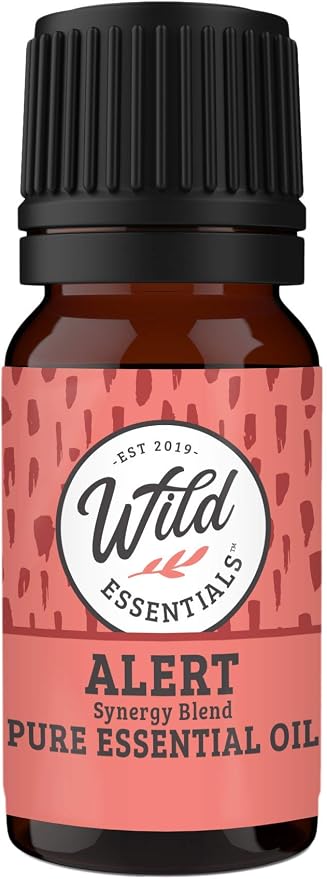 Wild Essentials Sunflower Essential Oil Car Vent Diffuser Kit – 316L Stainless Steel Locket, Rubber-Coated 4-Way Clip, 8 Color Pads (22mm), 25mm – Includes Alert & Inner Calm (2 x 10ml)