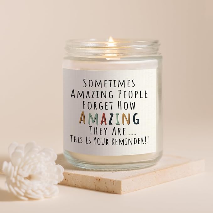 Craftique Gifts for Women, Birthday Gifts for Women- You're Amazing Candle- Friendship/Thank You/Inspirational Gift for Woman Her Friend Teacher Mom Girlfriend Sister Bestie Lavender
